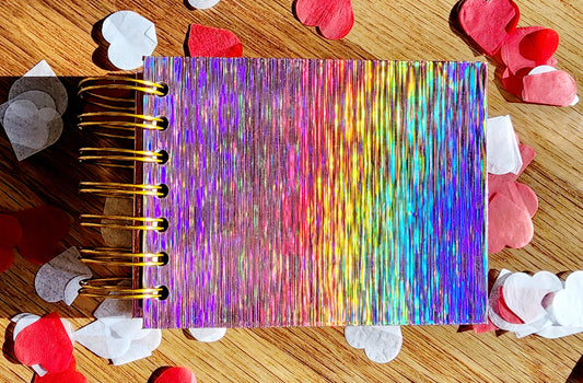 My Doodle Pad - Pink Holographic Stripes Smooth - Light Pink