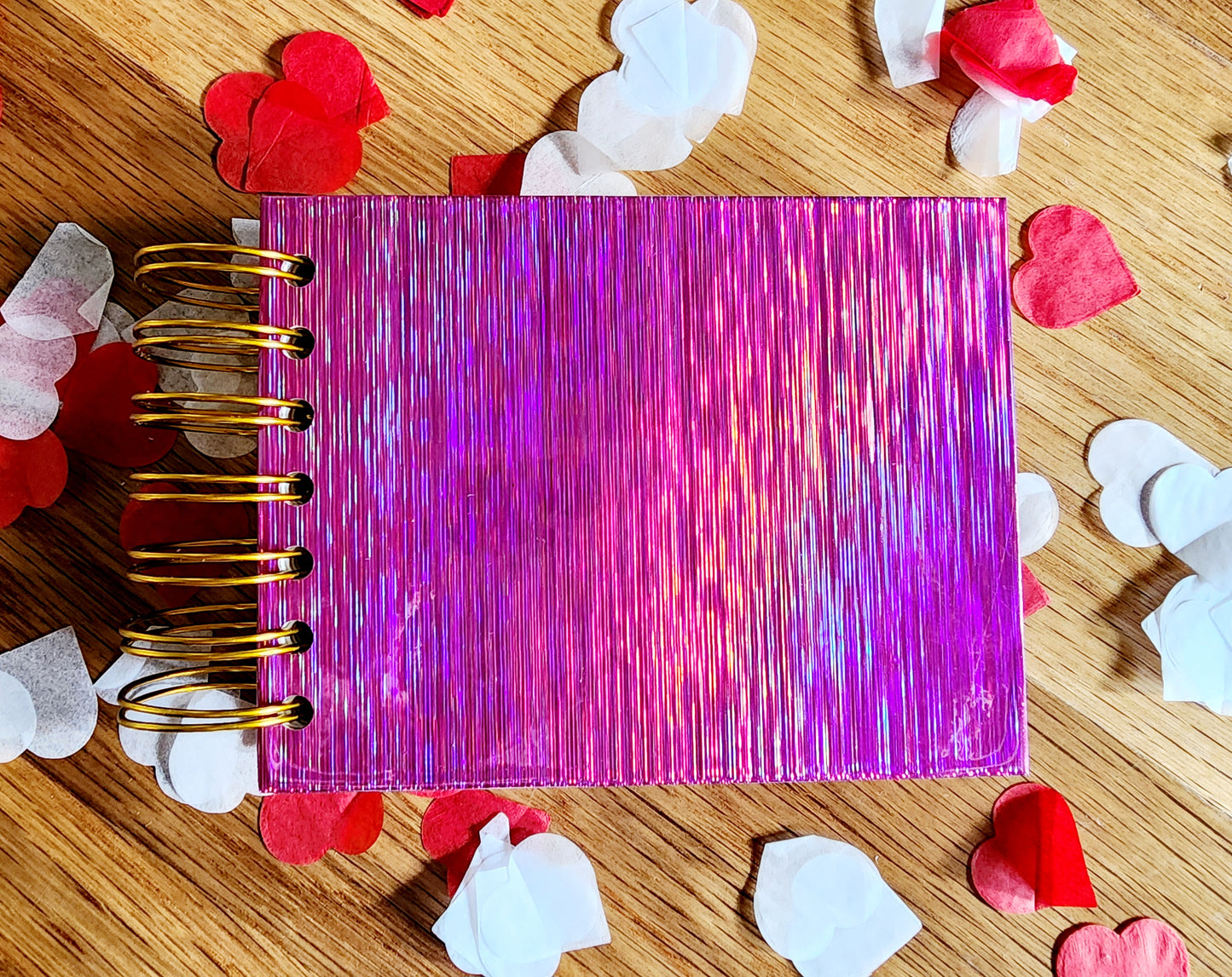 My Doodle Pad - Pink Holographic Stripes Smooth - Dark Pink